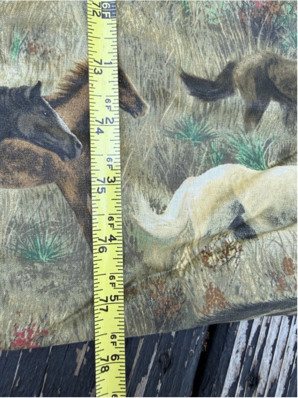 James Hautman Running Horses Fabric 4.16 Yds 44” Wide Cranston Western Mustang - Picture 3 of 9